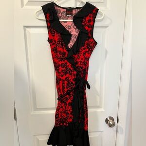 FUC Folter Wrap Dress Red and black size Large. Purchased 2010-2012